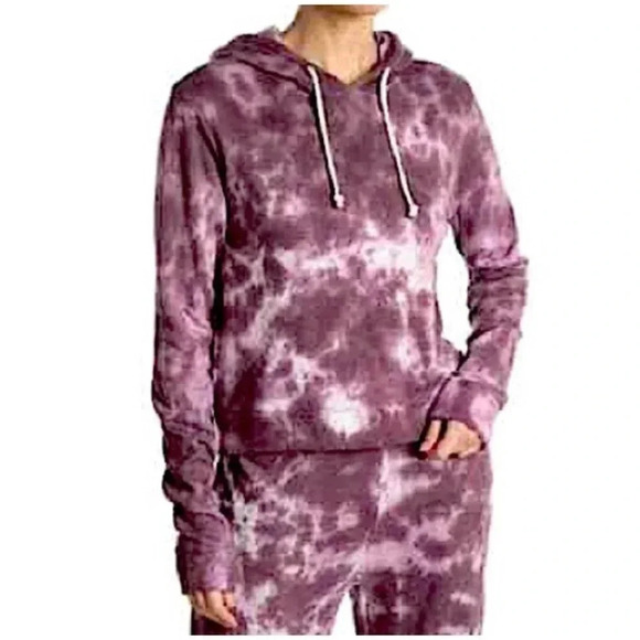 Threads 4 Thought NWT Roe Purple Tie Dye Cropped Hoodie Size XL - Picture 1 of 8